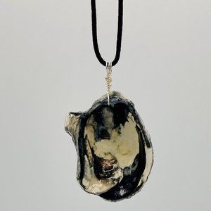 Shell Pendant on 24" Black Cord Necklace; B24-07